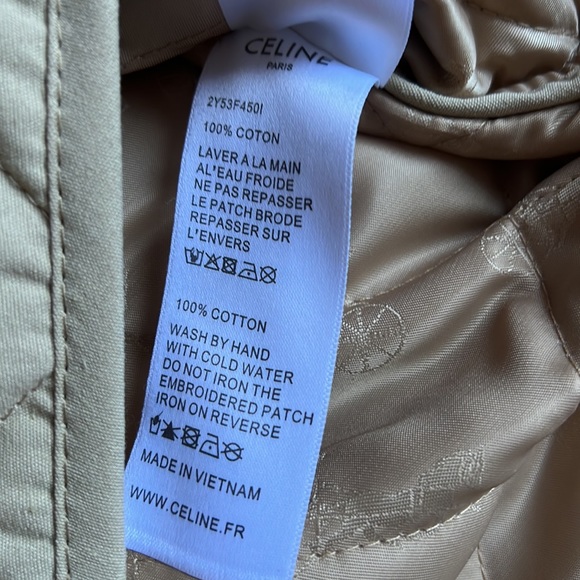 Designer inspired quilted HUNTING JACKET IN COTTON FABRIC DARK BEIGE - Picture 15 of 15